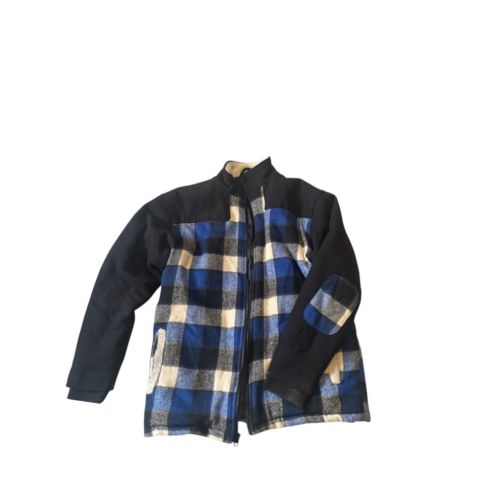 Gioberti Jacket boys size 14 polyester blue And Black‎ Plaid